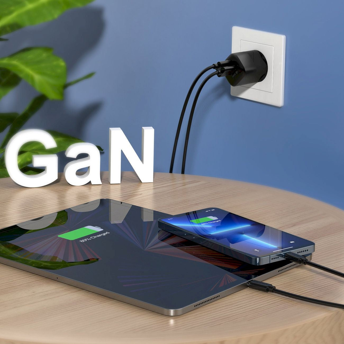 Įkroviklis Choetech PD5006 USB-C/USB-A 33W juodas