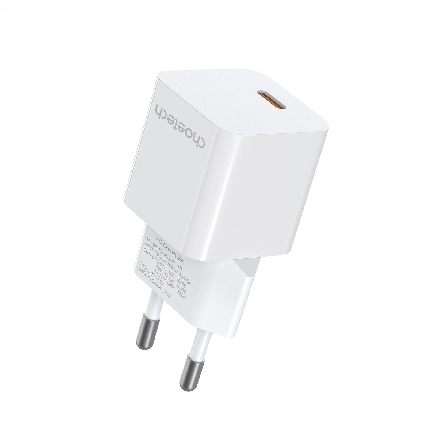 Įkroviklis Choetech PD5010 USB-C PD20W GaN baltas