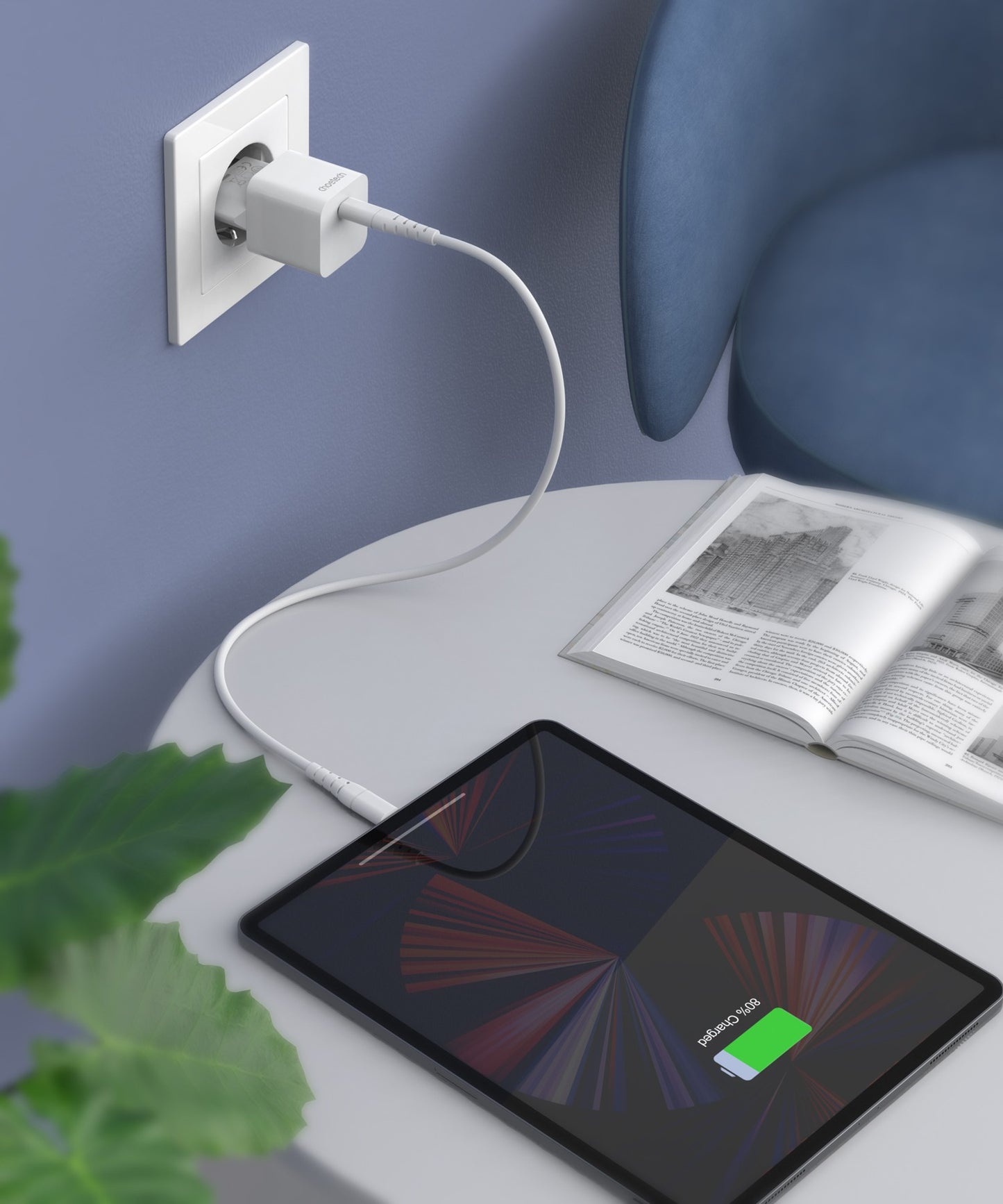 Įkroviklis Choetech PD5010 USB-C PD20W GaN baltas