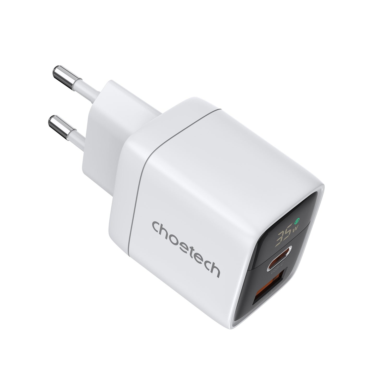 Įkroviklis Choetech PD6052 USB-C/USB-A PD35W GaN baltas
