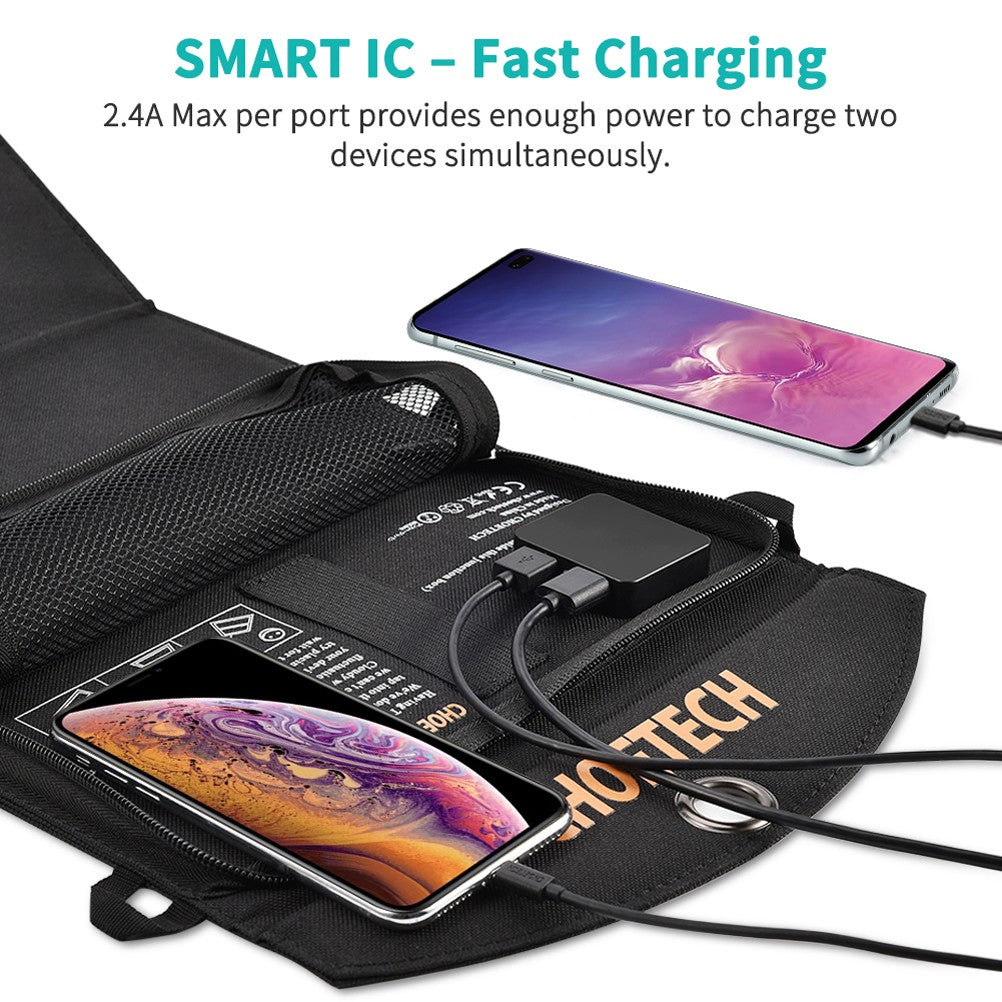 Saulės energijos įkroviklis Choetech SC001 19W 2.4A