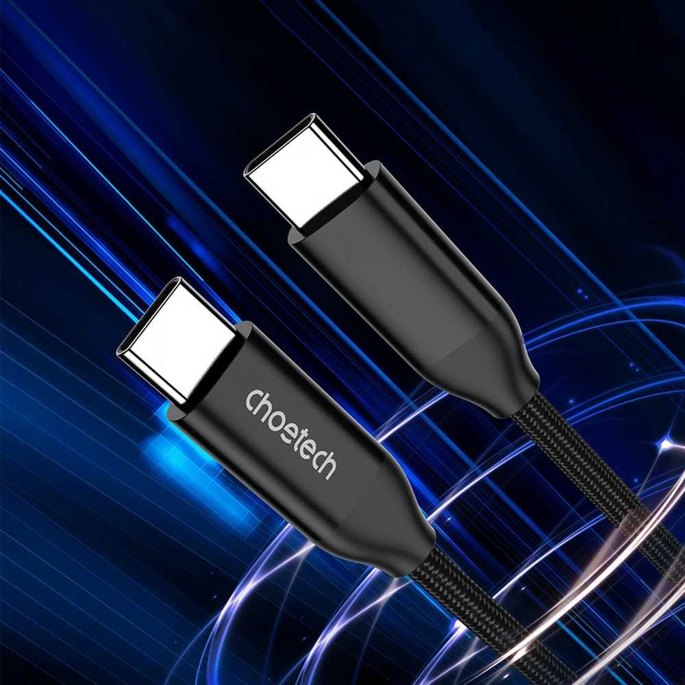 USB kabelis Choetech XCC-1035 USB-C to USB-C PD3.1 240W 1.2m juodas