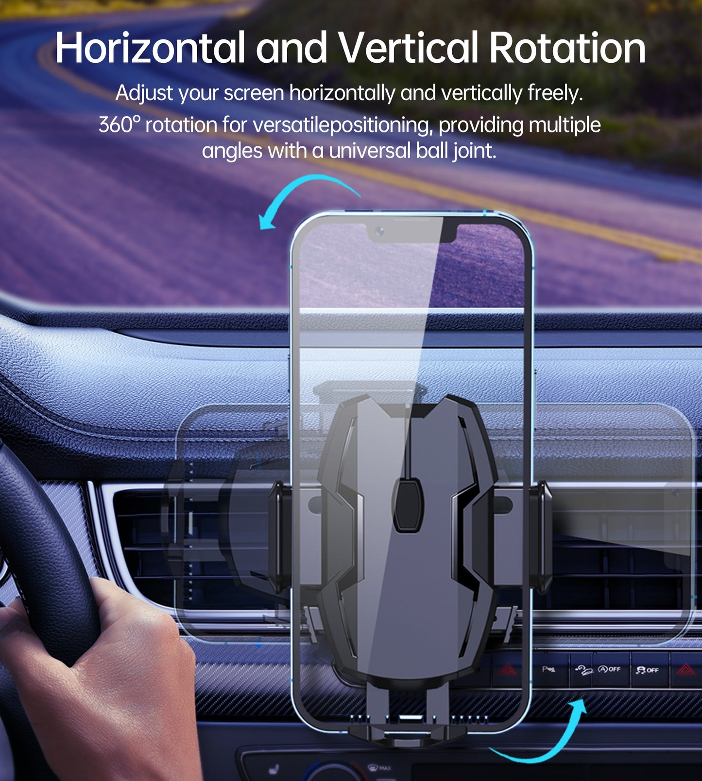 Automobilinis telefono laikiklis Choetech H043 juodas