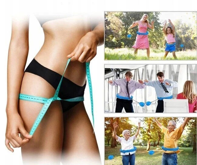 Masažuojantis gimnastikos lankas Smart Hula Hoop HHP002 mėlynas