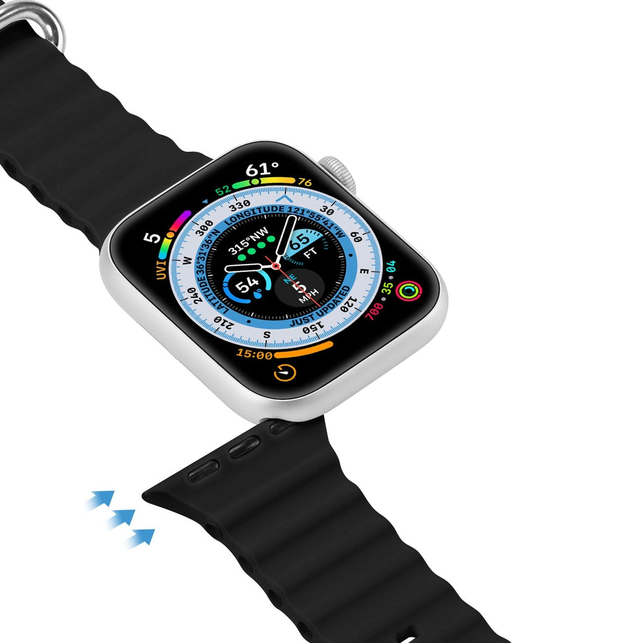 Apyrankė Dux Ducis OceanWave Series Apple Watch 38/40/41mm Black