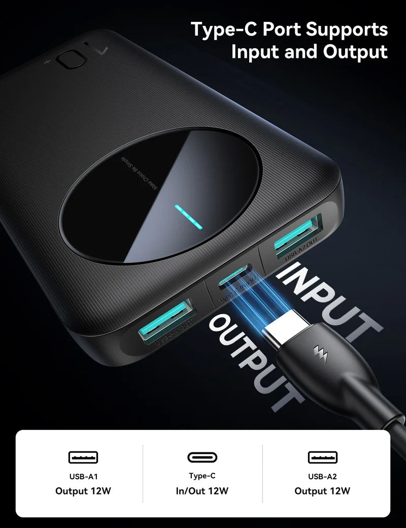 Išorinė baterija Power Bank Joyroom JR-PBF12 10000mAh juoda