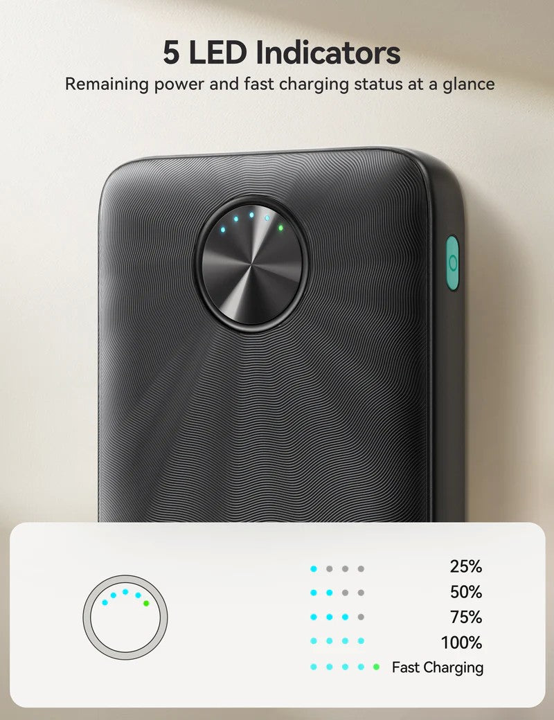 Išorinė baterija Power Bank Joyroom JR-PBF15 22.5W 10000mAh juoda