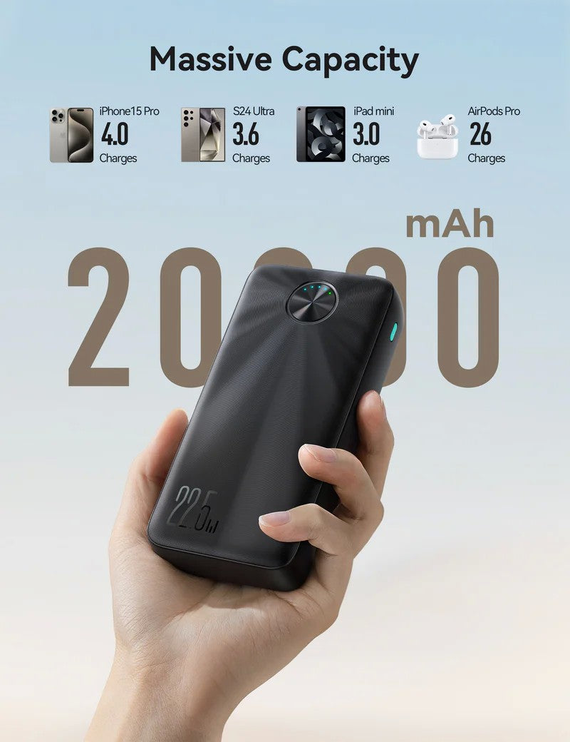 Išorinė baterija Power Bank Joyroom JR-PBF16 22.5W 20000mAh juoda