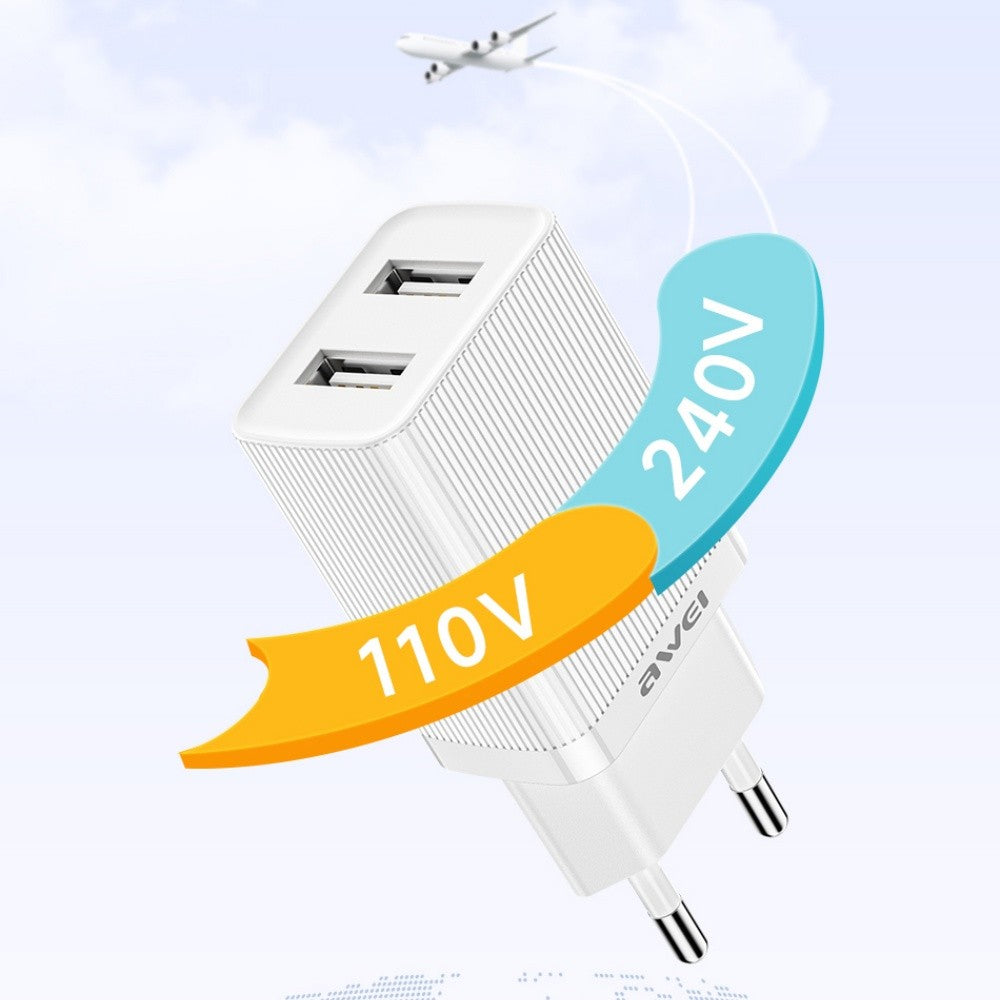 Įkroviklis Awei C15-EU 2xUSB-A 10W baltas