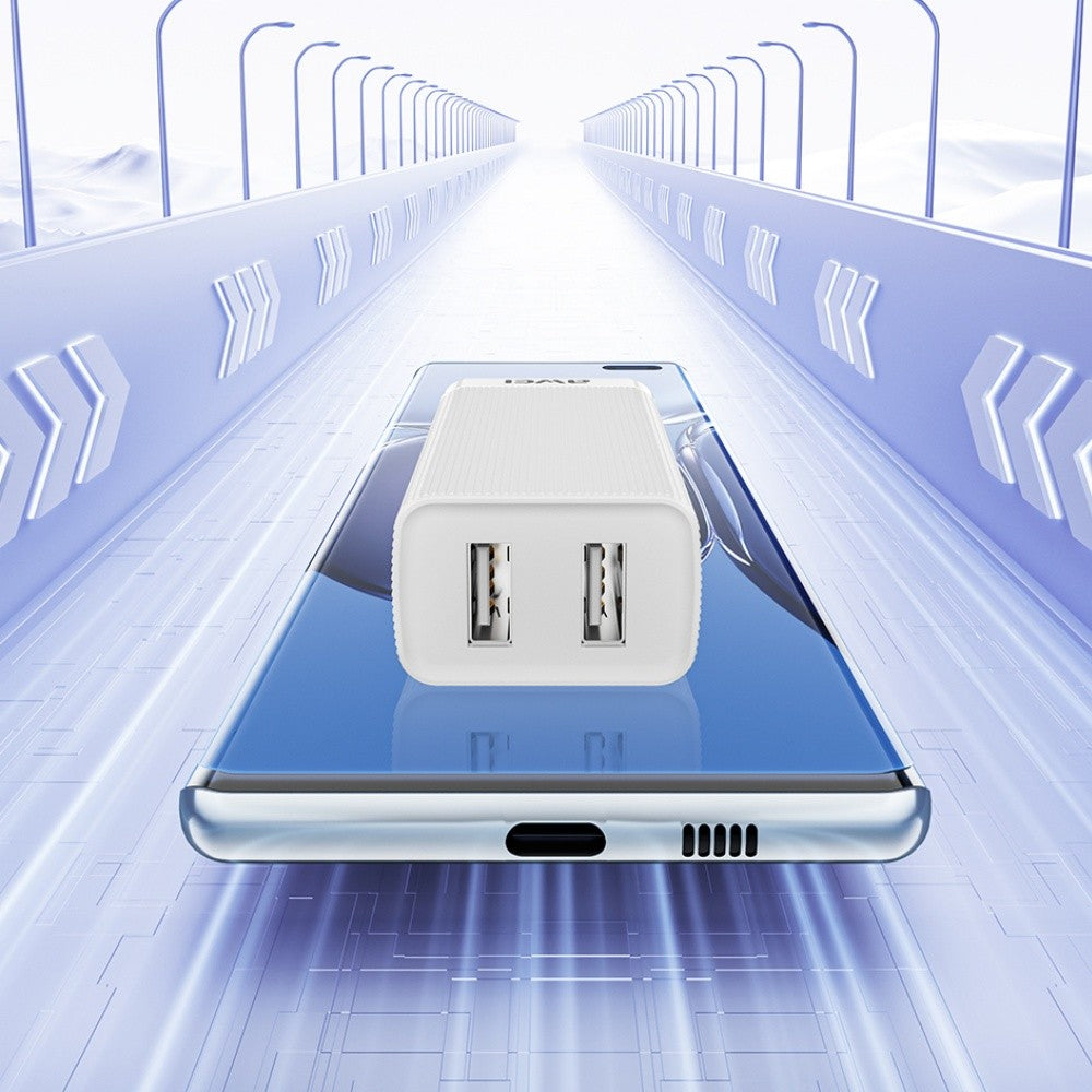 Įkroviklis Awei C15-EU 2xUSB-A 10W baltas