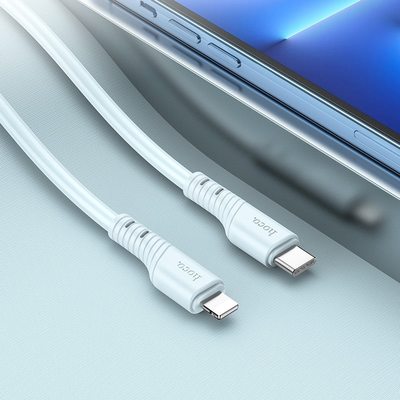 USB kabelis Hoco X97 USB-C to Lightning 1.0m baltas