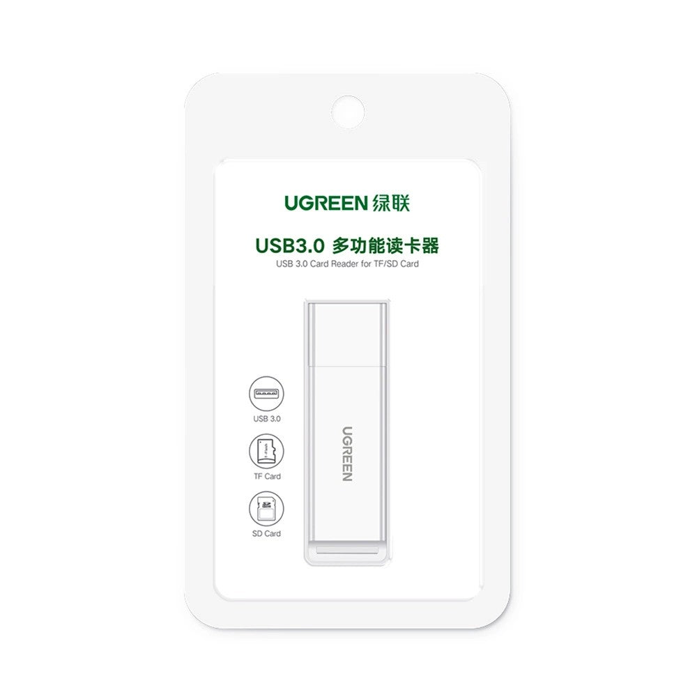 Atminties kortelių skaitytuvas Ugreen CM104 USB-A 3.0 to TF/SD (40752) juodas