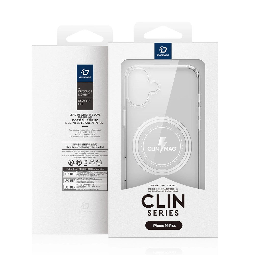 Dėklas Dux Ducis Clin Magsafe Apple iPhone 16 Plus skaidrus