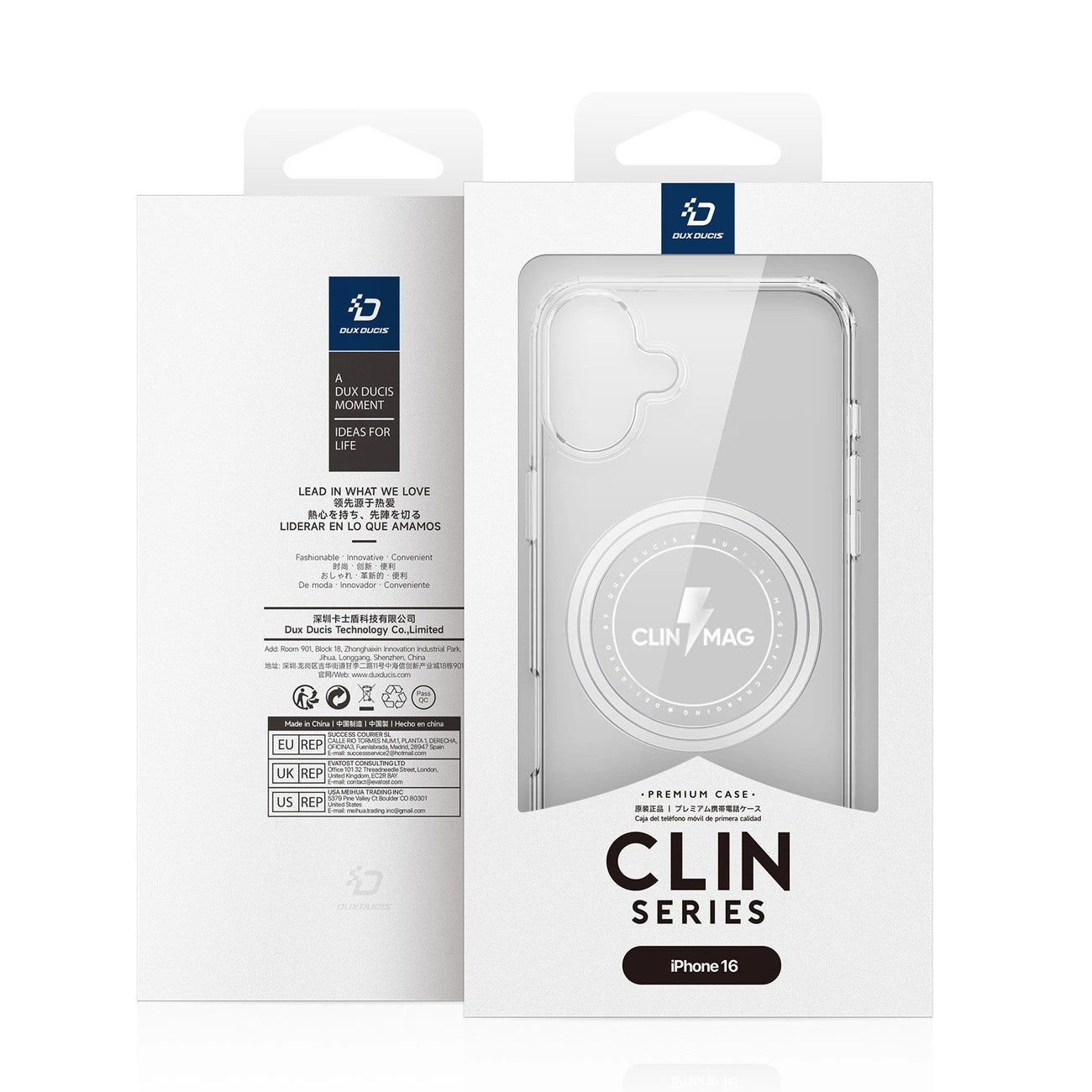 Dėklas Dux Ducis Clin Magsafe Apple iPhone 16 skaidrus