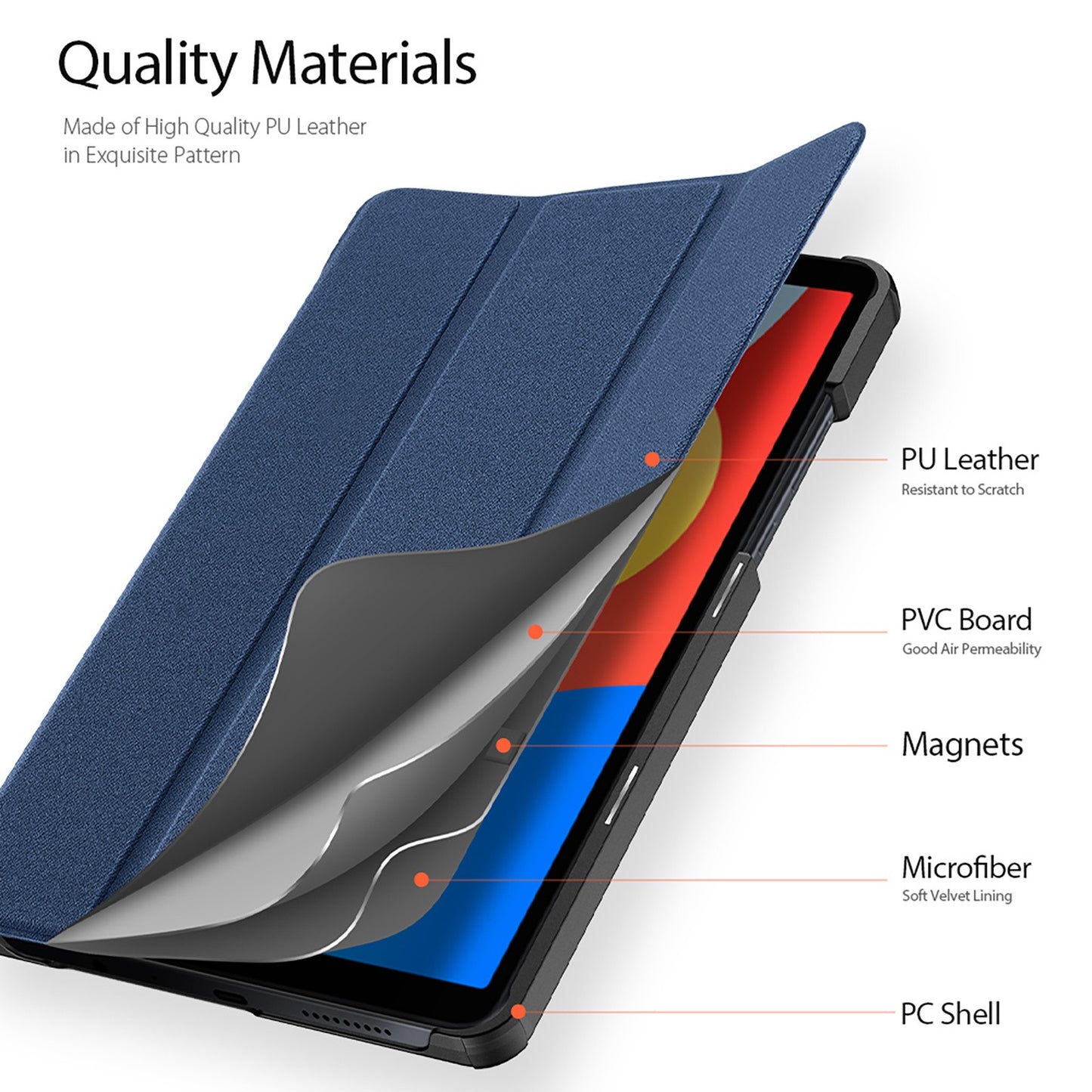 Dėklas Dux Ducis Domo Xiaomi Redmi Pad SE 8.7 tamsiai mėlynas