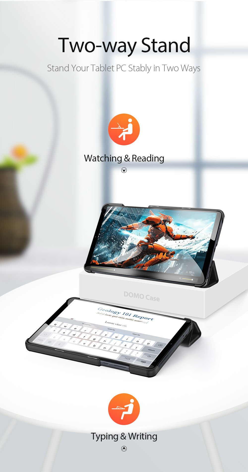 Dėklas Dux Ducis Domo Xiaomi Redmi Pad SE 8.7 tamsiai mėlynas