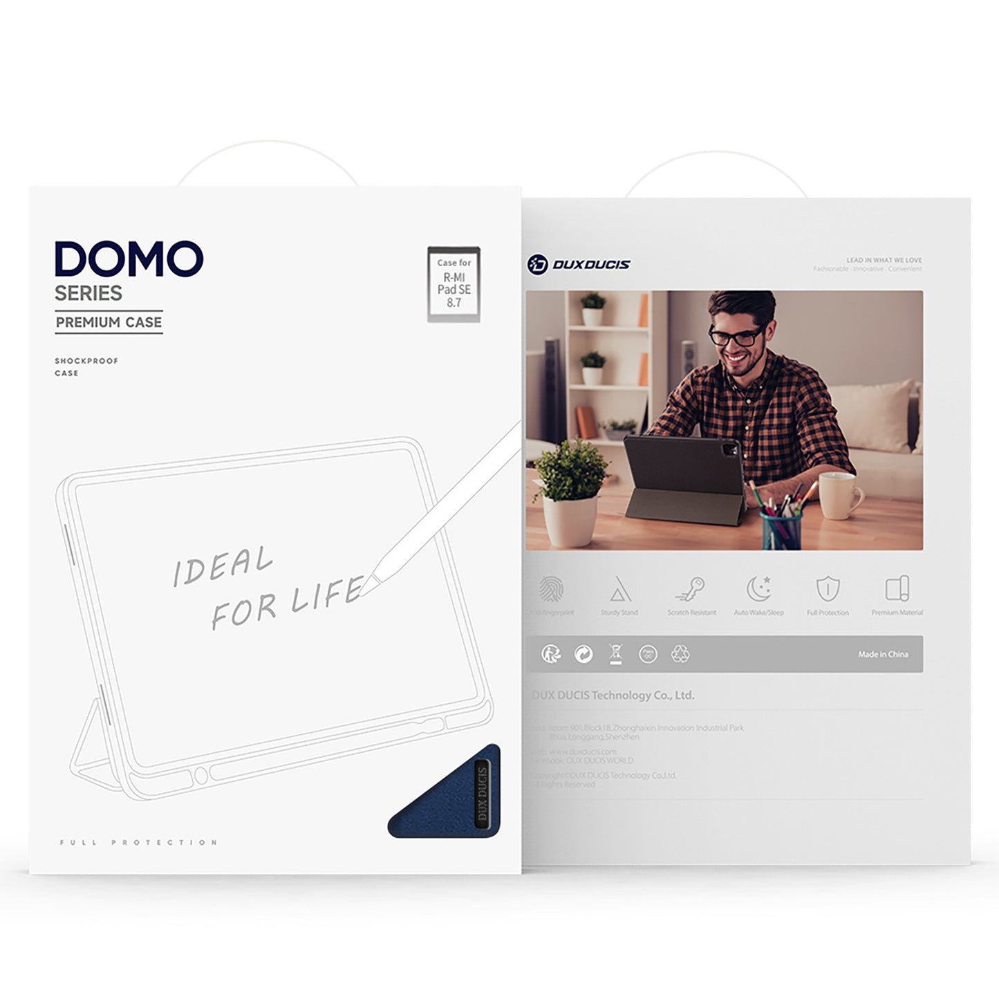 Dėklas Dux Ducis Domo Xiaomi Redmi Pad SE 8.7 tamsiai mėlynas