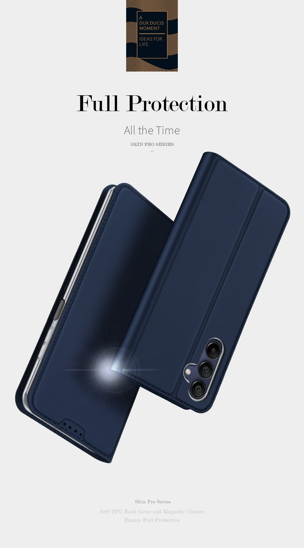 Dėklas Dux Ducis Skin Pro Samsung A165 A16 4G/A166 A16 5G tamsiai mėlynas