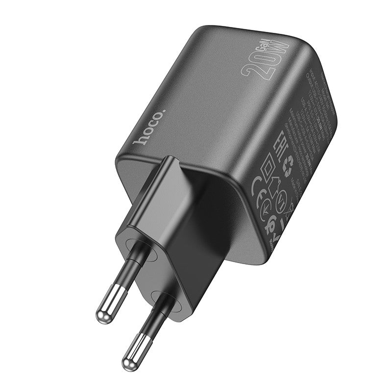 Įkroviklis Hoco N41 USB-A/USB-C PD20W+QC3.0 juodas
