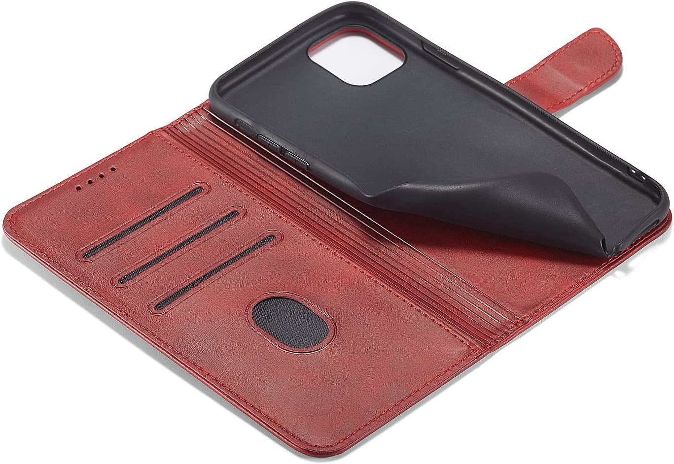 Dėklas Wallet Case Samsung A165 A16 4G/A166 A16 5G raudonas