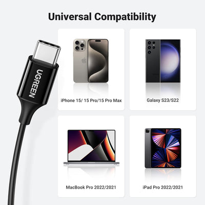 Ausinės Ugreen EP103 USB-C (30638) juodos