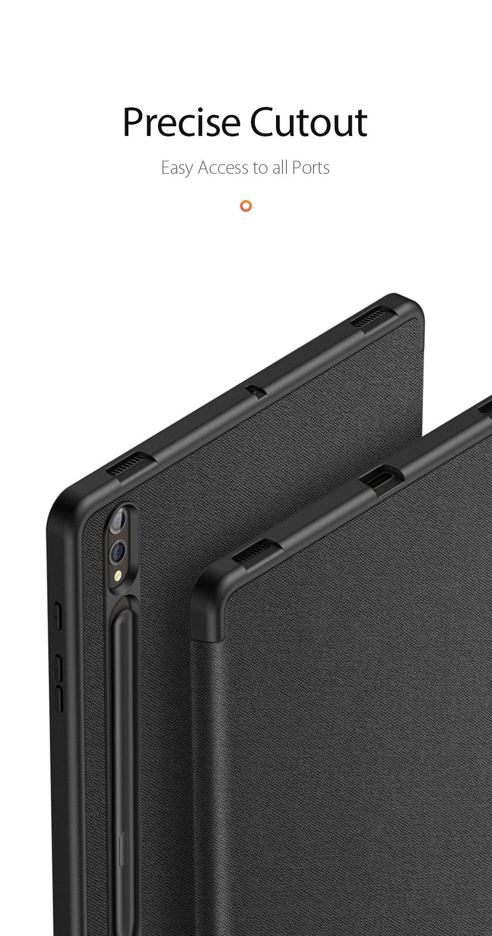 Dėklas Dux Ducis Domo Samsung X820 Tab S10 Plus/X610/X616 Tab S9 FE Plus juodas