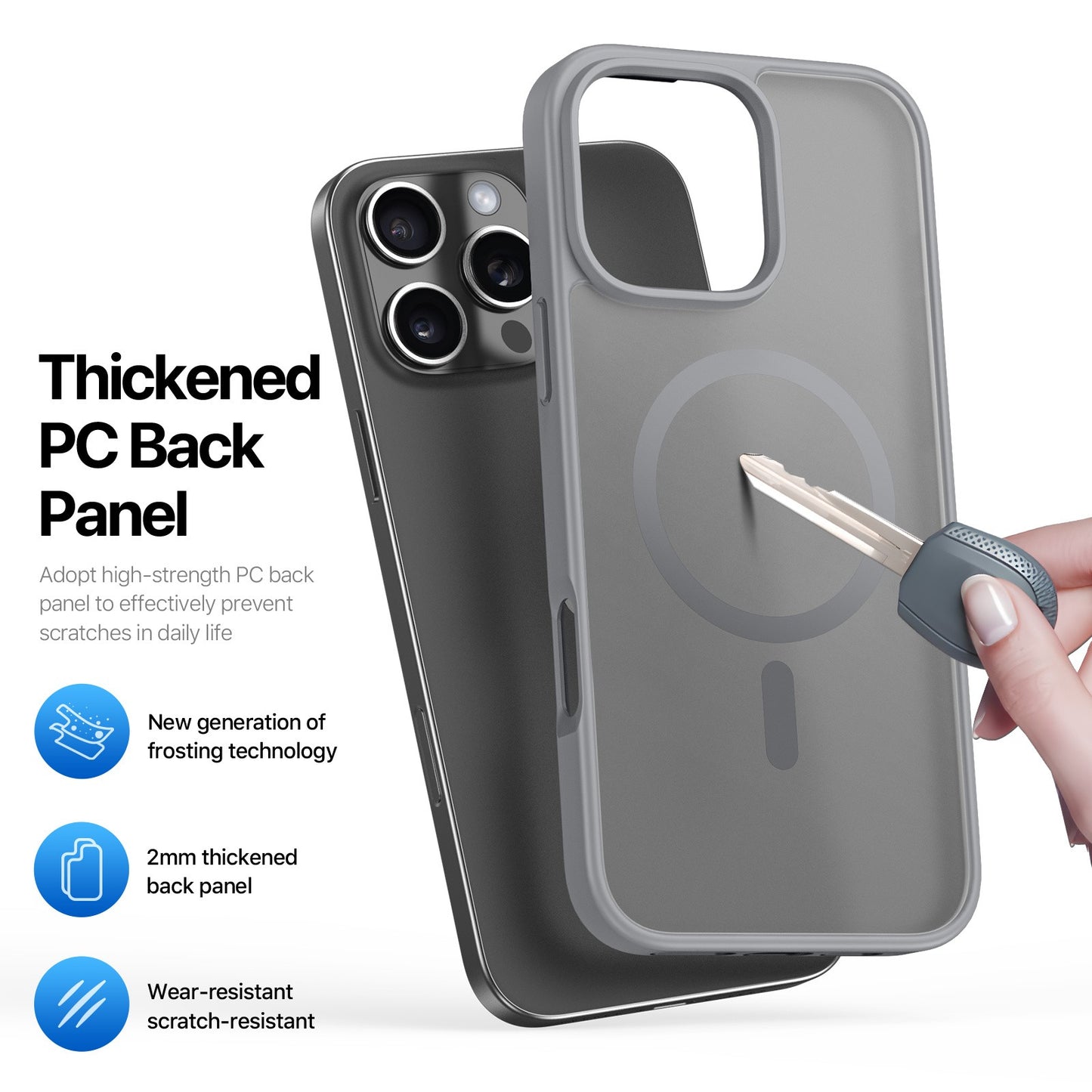 Dėklas Dux Ducis Yind Apple iPhone 16 Pro pilkas