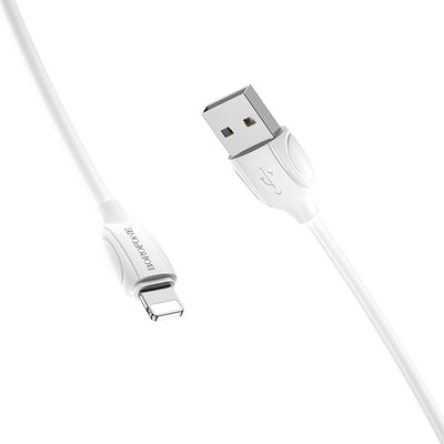 USB kabelis Borofone BX19 USB-A to Lightning 1.0m baltas