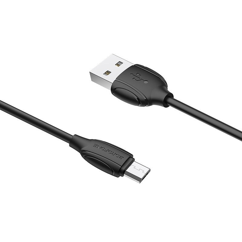 USB kabelis Borofone BX19 USB-A to MicroUSB 1.0m juodas