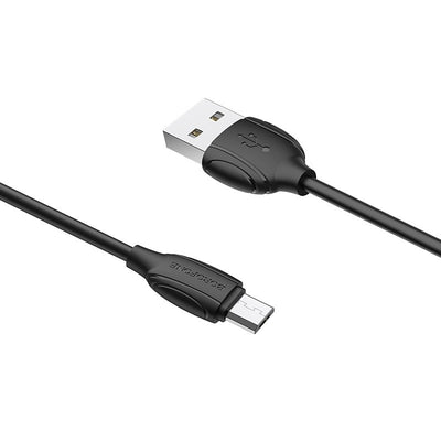 USB kabelis Borofone BX19 USB-A to MicroUSB 1.0m juodas