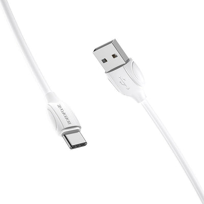 USB kabelis Borofone BX19 USB-A to USB-C 1.0m baltas