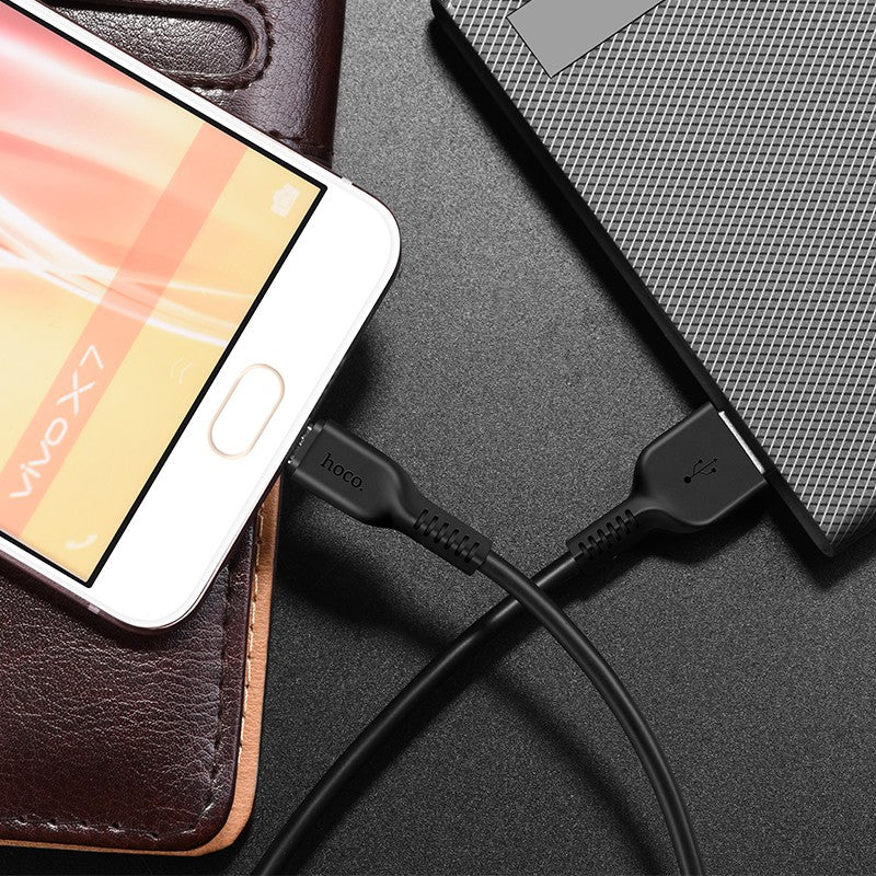 USB kabelis Hoco X20 USB-A to MicroUSB 2.0m baltas