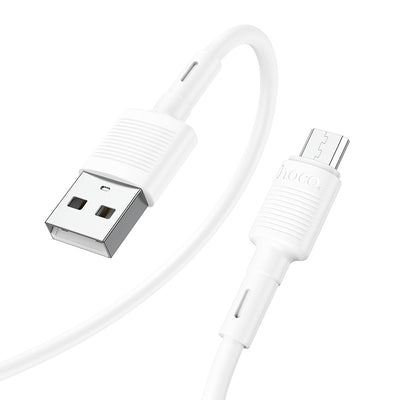 USB kabelis Hoco X83 USB-A to MicroUSB 1.0m baltas
