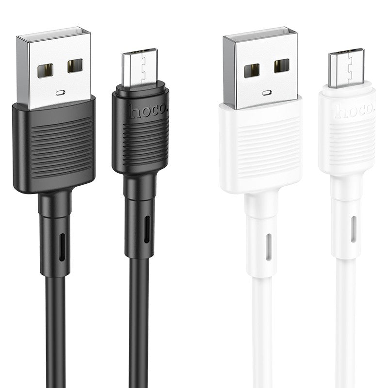 USB kabelis Hoco X83 USB-A to MicroUSB 1.0m juodas