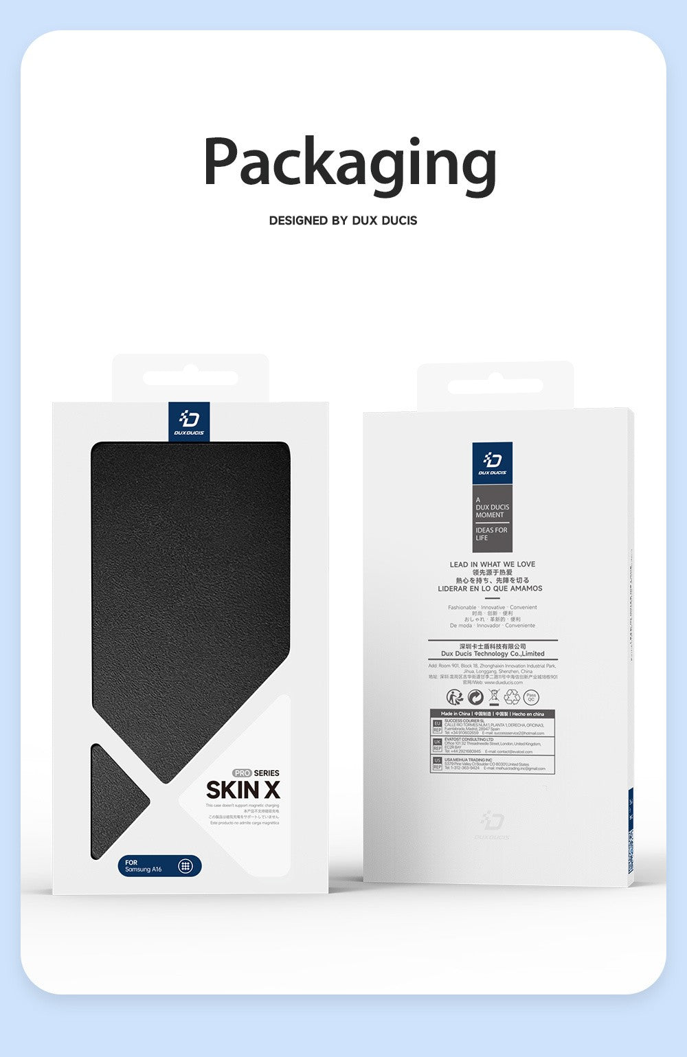 Dėklas Dux Ducis Skin X Pro skirtas Samsung A165 A16 4G/A166 A16 5G juodas