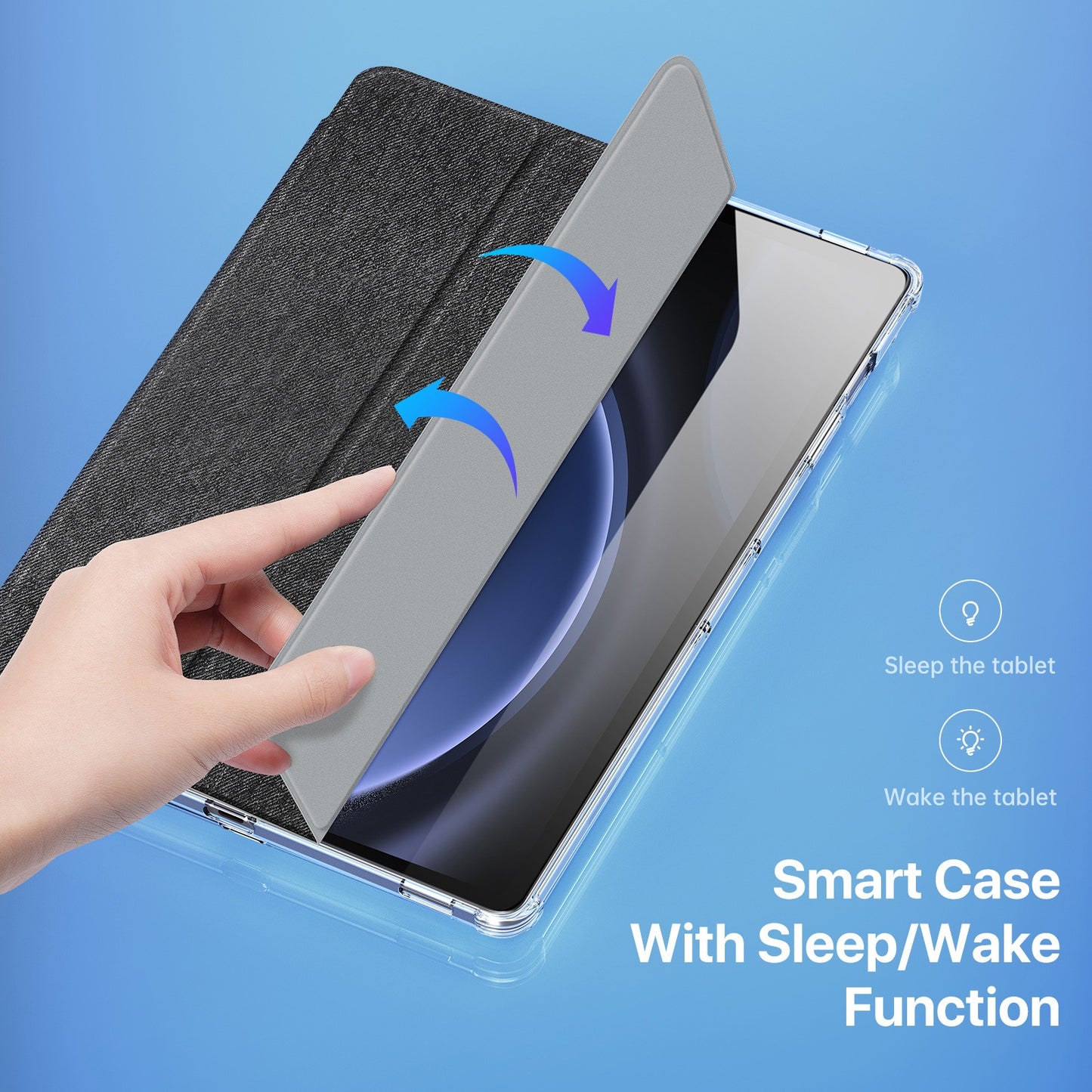 Dėklas Dux Ducis Unid Samsung X710/X716 Tab S9/X510/X516 Tab S9 FE mėlynas