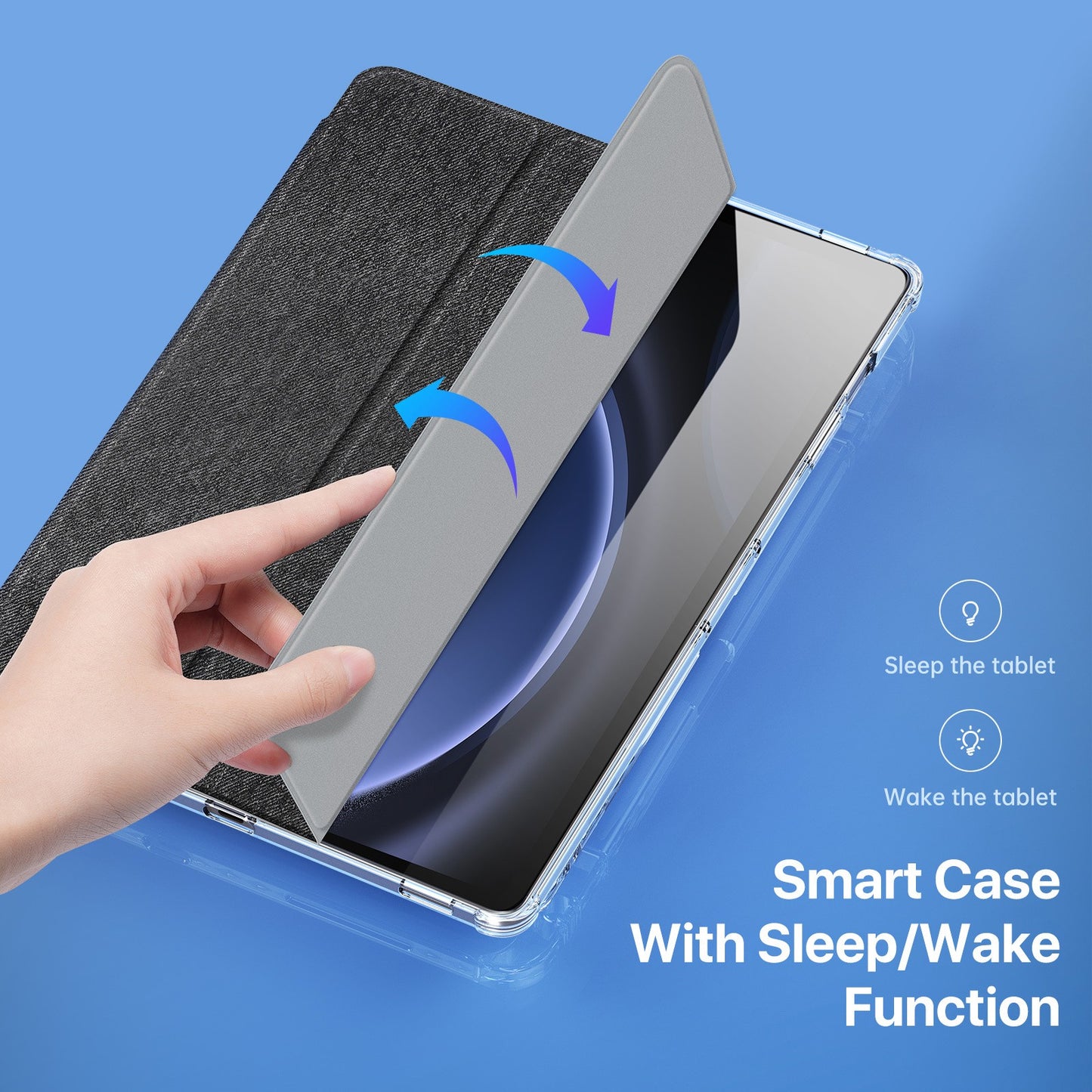 Dėklas Dux Ducis Unid Samsung X810/X816 Tab S9 Plus/X610/X616 Tab S9 FE Plus juodas