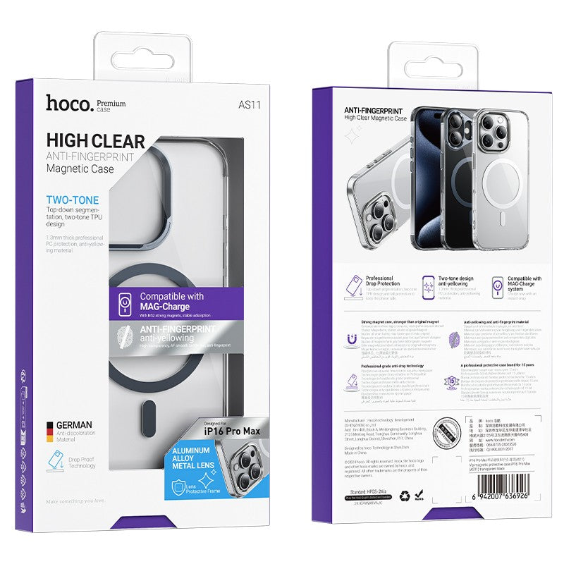 Dėklas Hoco VIP Magnetic Protective Case Apple iPhone 16 Pro Max juodas