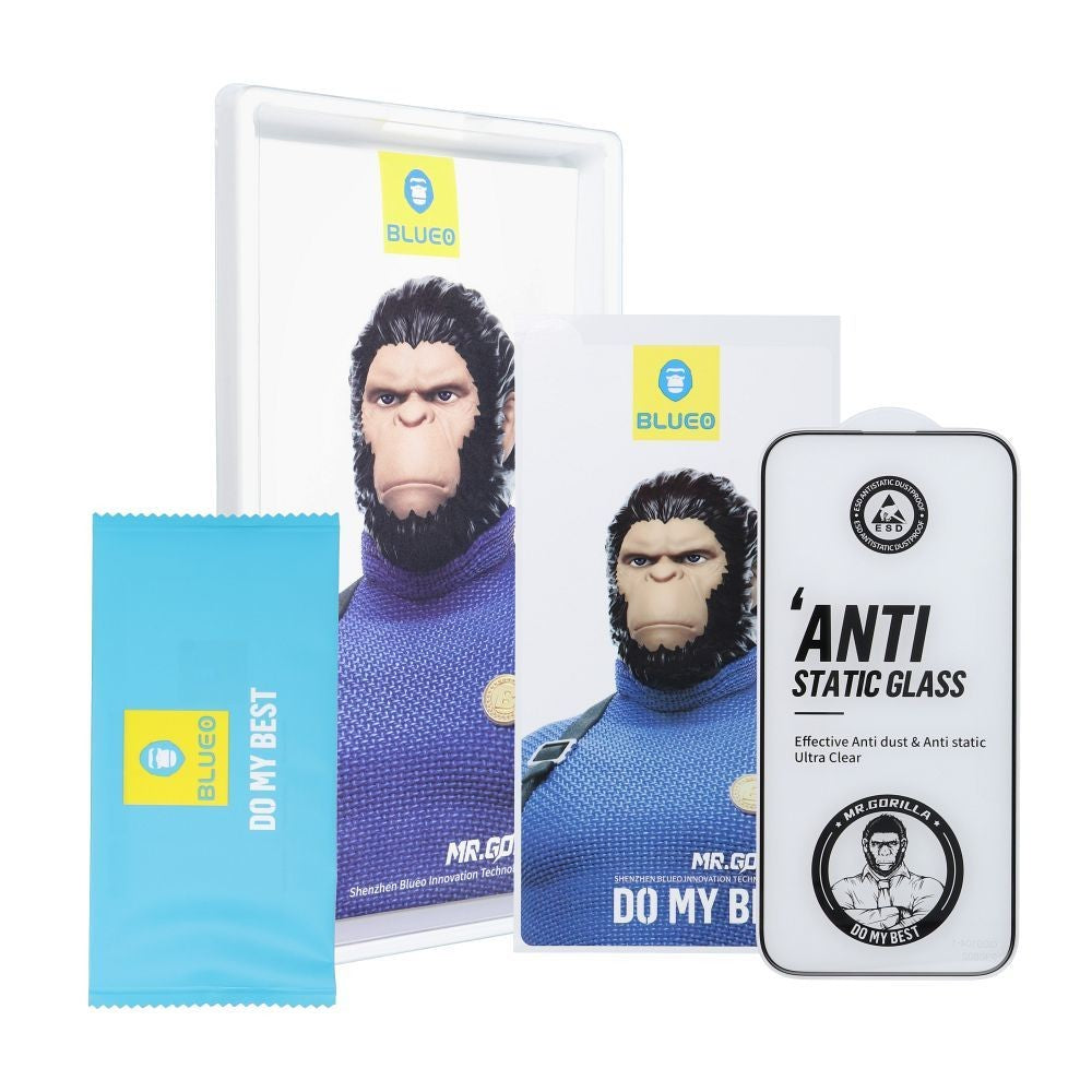 LCD apsauginis stikliukas 5D Mr. Monkey Glass (Strong Lite) Samsung S931 S25 juodas