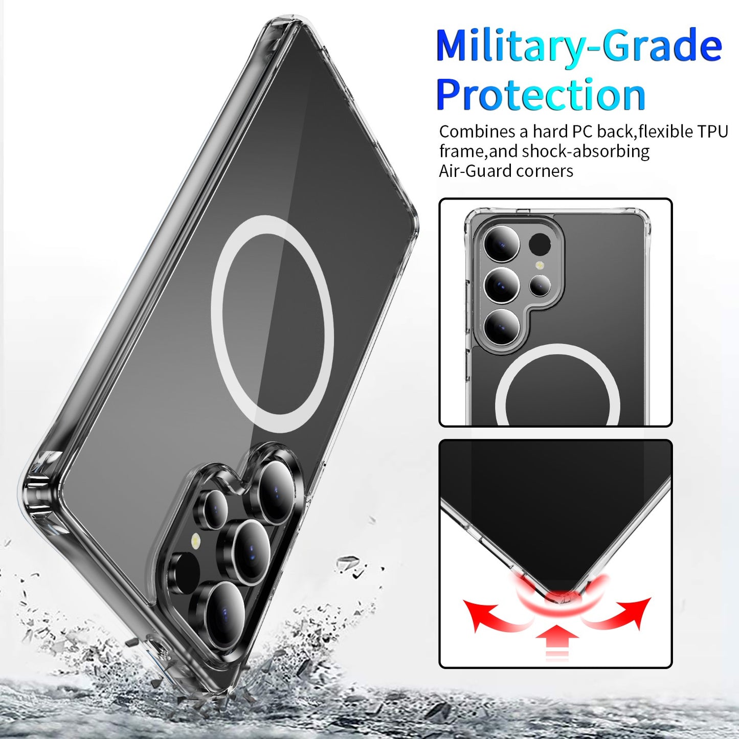 Dėklas Perfectionists Clear Mag Case Samsung S931 S25 skaidrus
