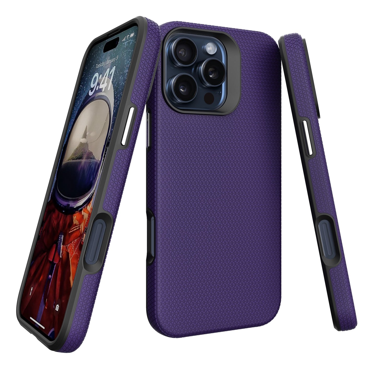 Dėklas Perfectionists Triangle Mag Case Apple iPhone 16 Pro Max violetinis