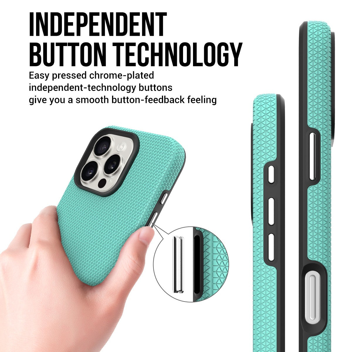 Dėklas Perfectionists Triangle Mag Case Apple iPhone 16 Pro Max žalias