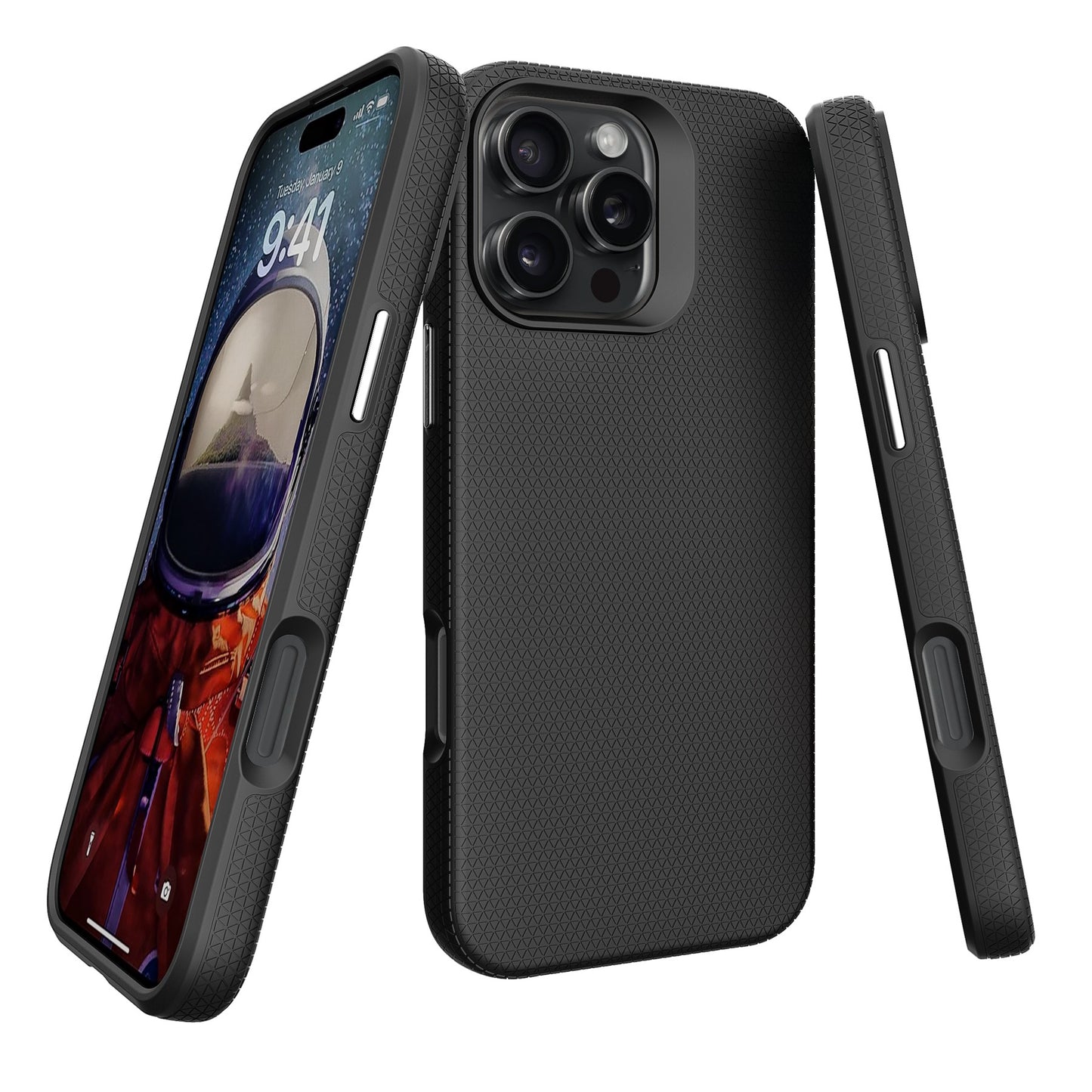 Dėklas Perfectionists Triangle Mag Case Apple iPhone 16 Pro juodas