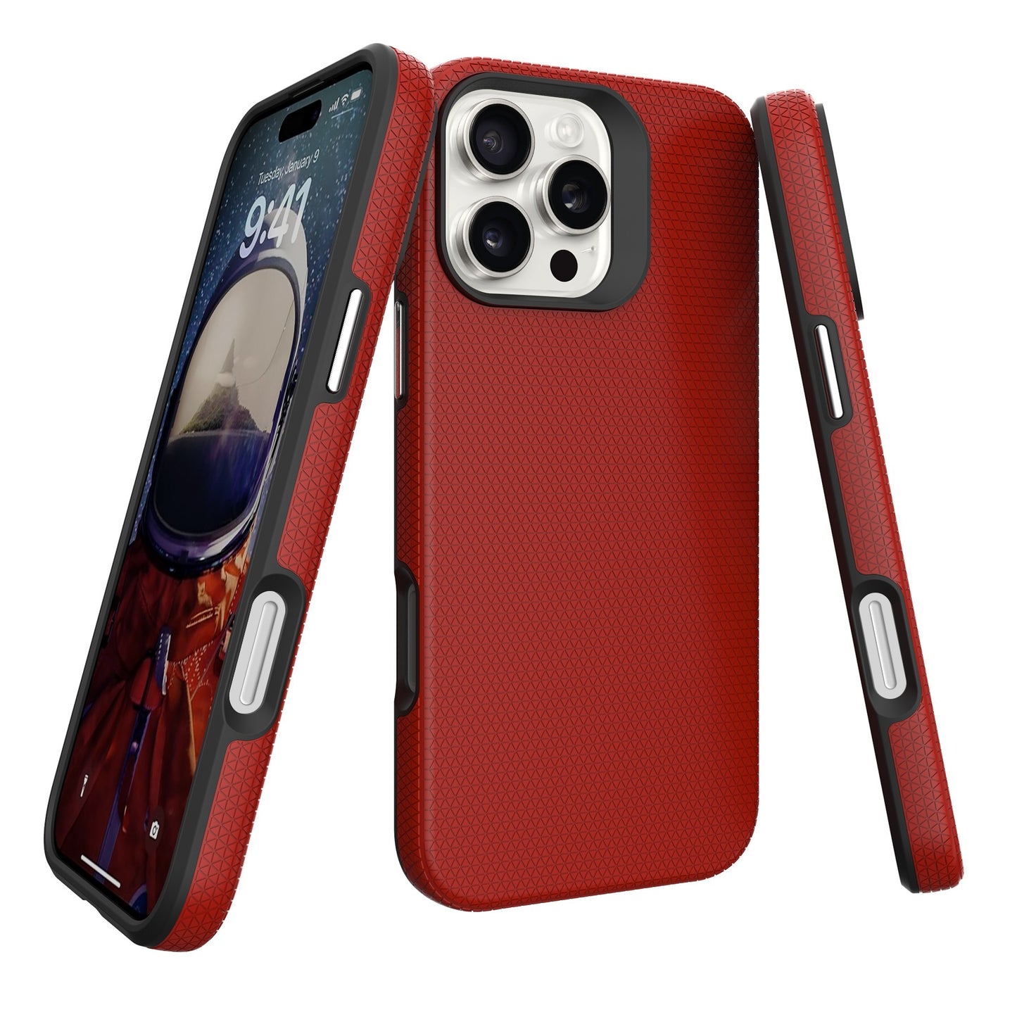 Dėklas Perfectionists Triangle Mag Case Apple iPhone 16 Pro raudonas