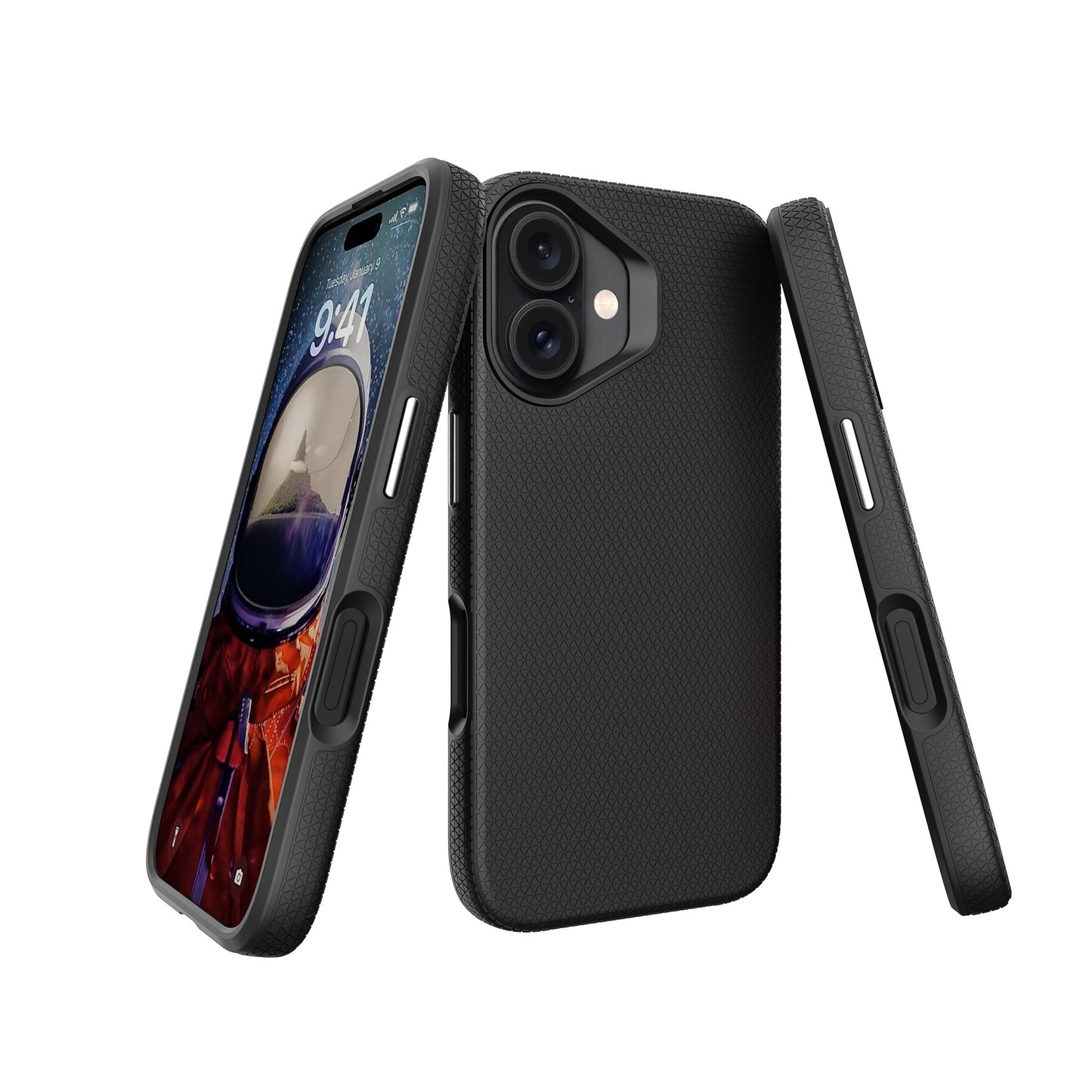Dėklas Perfectionists Triangle Mag Case Apple iPhone 16 Plus juodas