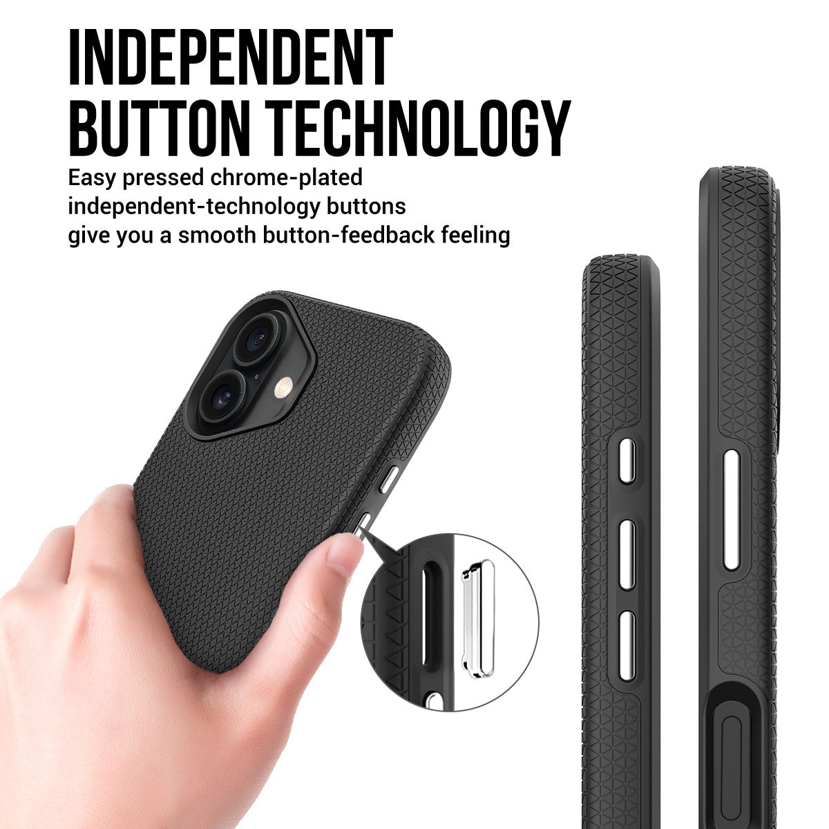 Dėklas Perfectionists Triangle Mag Case Apple iPhone 16 Plus juodas