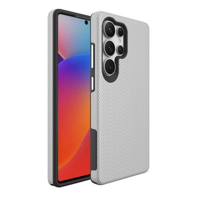 Dėklas Perfectionists Triangle Case Samsung S938 S25 Ultra sidabrinis