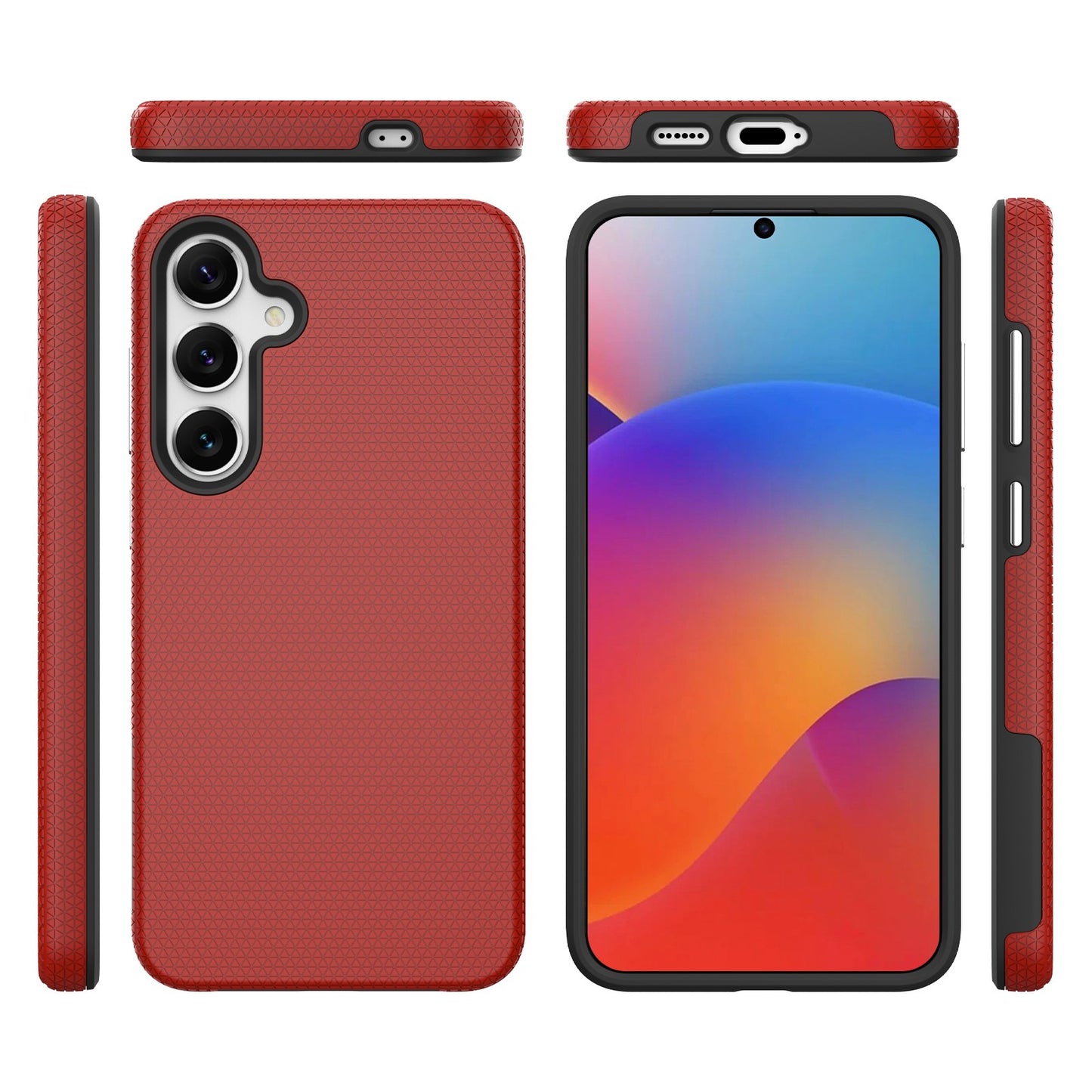 Dėklas Perfectionists Triangle Case Samsung S901 S22 5G raudonas