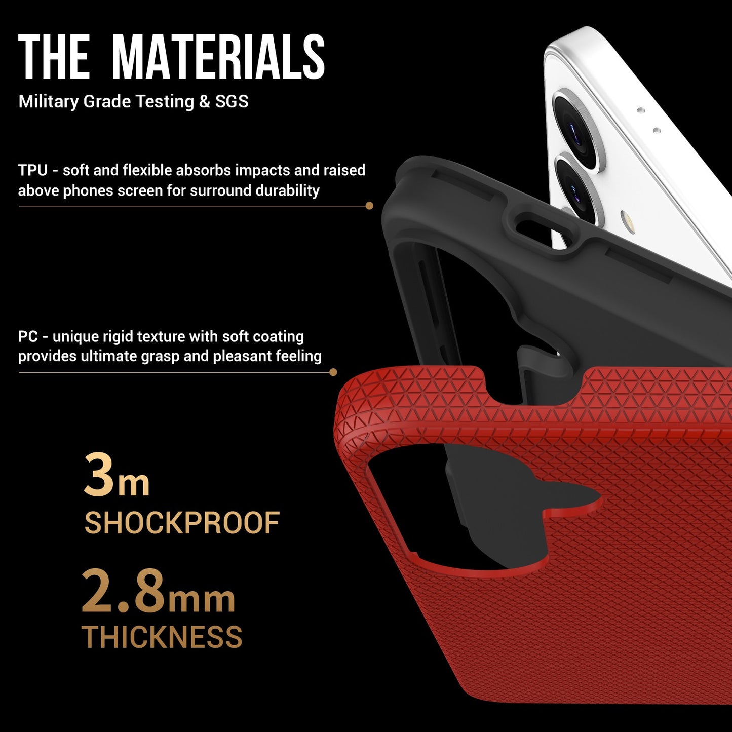 Dėklas Perfectionists Triangle Case Samsung S901 S22 5G raudonas