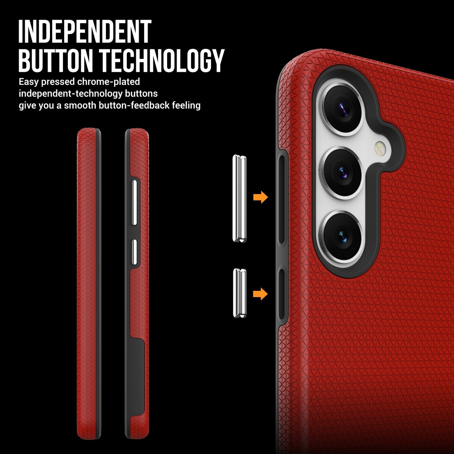 Dėklas Perfectionists Triangle Case Samsung S911 S23 5G raudonas